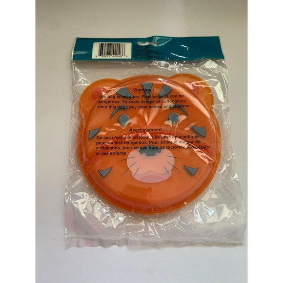 New Angel Of Mine Hard Plastic Orange Tiger Pack of 2 Kids Divided Plate - Picture 2 of 3